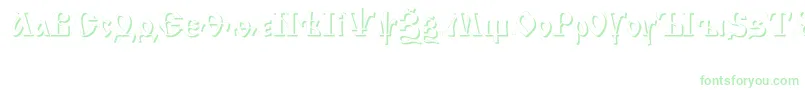 IzhitsashadowcttRegular-Schriftart – Grüne Schriften auf weißem Hintergrund