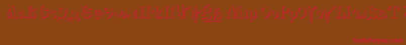 IzhitsashadowcttRegular Font – Red Fonts on Brown Background