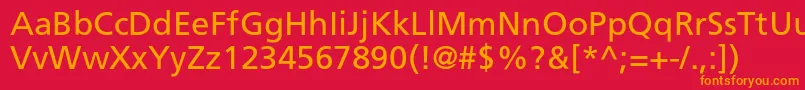 Agforeignerc Font – Orange Fonts on Red Background