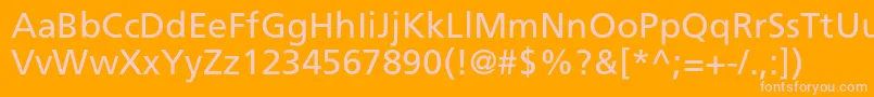 More about Agforeignerc Font Agforeignerc Font – Pink Fonts on Orange Background