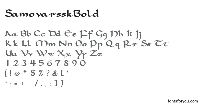 SamovarsskBold-fontti – aakkoset, numerot, erikoismerkit