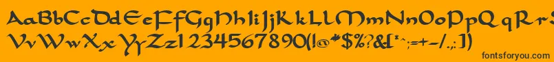 SamovarsskBold Font – Black Fonts on Orange Background