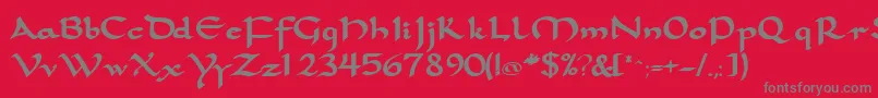 SamovarsskBold Font – Gray Fonts on Red Background