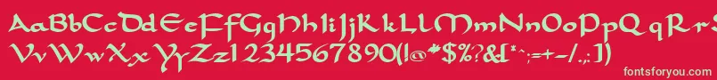 SamovarsskBold Font – Green Fonts on Red Background