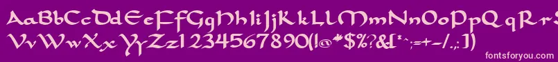 Saiba mais sobre a fonte SamovarsskBold Fonte SamovarsskBold – fontes rosa em um fundo violeta