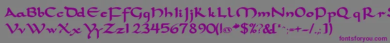 SamovarsskBold Font – Purple Fonts on Gray Background