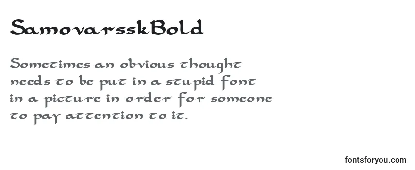 Review of the SamovarsskBold Font