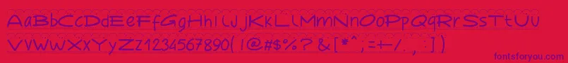 Pwbroderie Font – Purple Fonts on Red Background