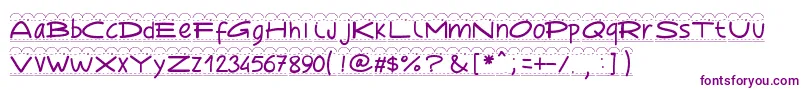 Pwbroderie Font – Purple Fonts on White Background