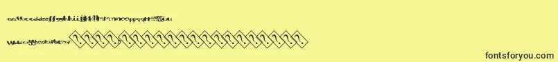 Aquacolor Font – Black Fonts on Yellow Background