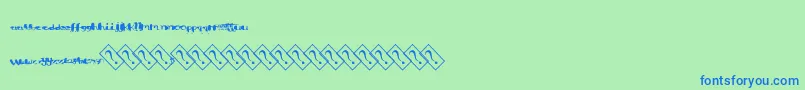 Aquacolor Font – Blue Fonts on Green Background
