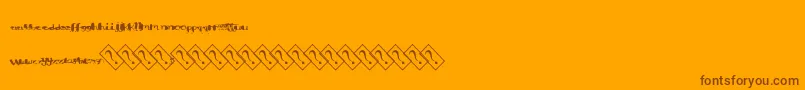 Aquacolor Font – Brown Fonts on Orange Background