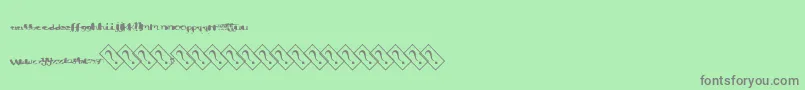 Aquacolor Font – Gray Fonts on Green Background