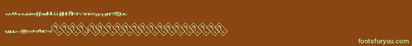 Aquacolor Font – Green Fonts on Brown Background