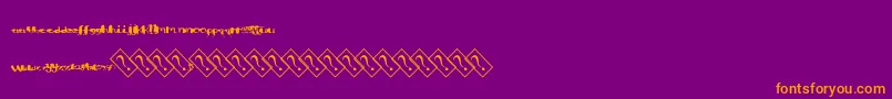 Aquacolor Font – Orange Fonts on Purple Background