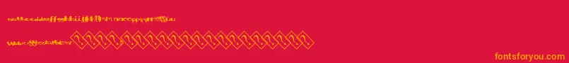 Aquacolor Font – Orange Fonts on Red Background