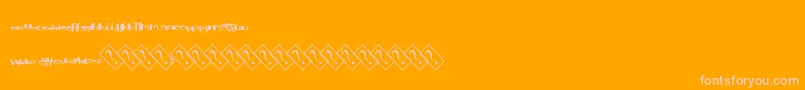 Aquacolor Font – Pink Fonts on Orange Background