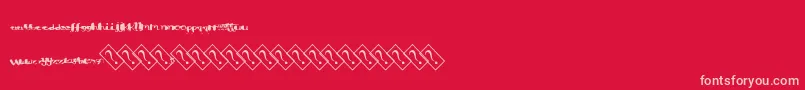 Aquacolor Font – Pink Fonts on Red Background