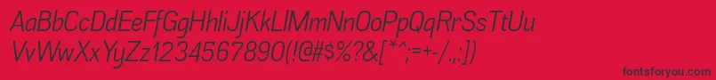 AkazanbkItalic Font – Black Fonts on Red Background