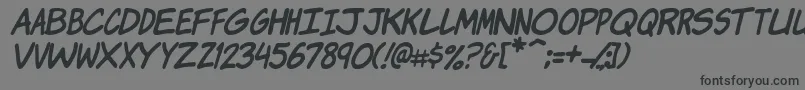 Шрифт Komikji – чёрные шрифты на сером фоне
