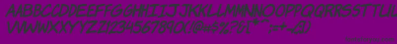 Komikji Font – Black Fonts on Purple Background