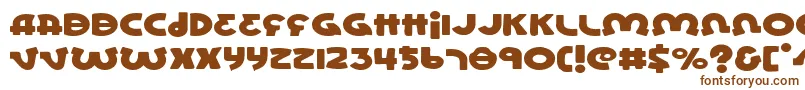 Lionele-fontti – ruskeat fontit valkoisella taustalla
