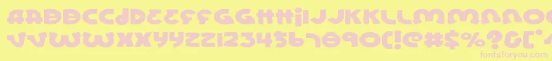 Lionele-fontti – vaaleanpunaiset fontit keltaisella taustalla
