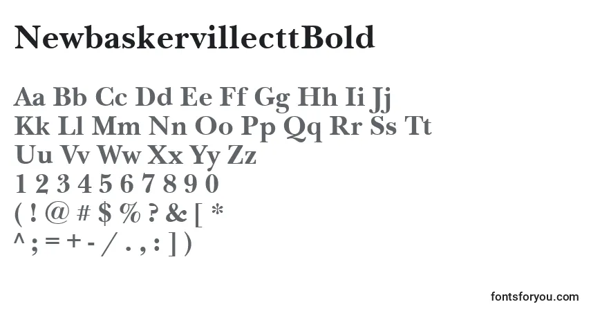 Шрифт NewbaskervillecttBold – алфавит, цифры, специальные символы