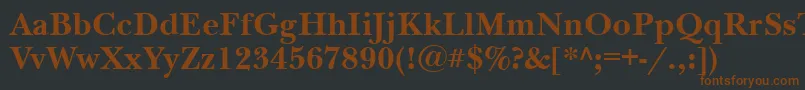Шрифт NewbaskervillecttBold – коричневые шрифты на чёрном фоне
