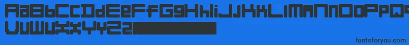 フォントFullLiner – 黒い文字の青い背景