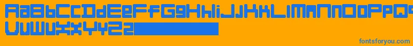 FullLiner Font – Blue Fonts on Orange Background