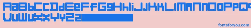 FullLiner Font – Blue Fonts on Pink Background