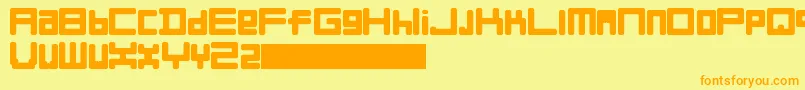 FullLiner Font – Orange Fonts on Yellow Background