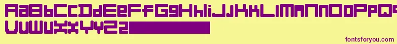 FullLiner Font – Purple Fonts on Yellow Background