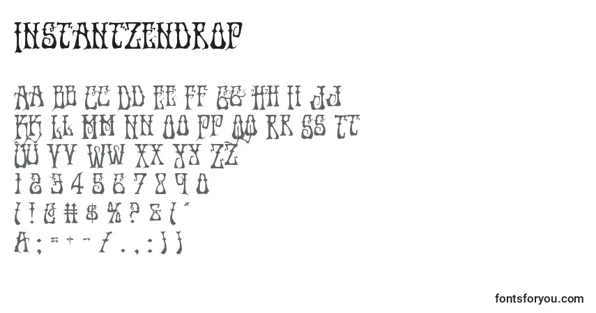 Шрифт Instantzendrop – алфавит, цифры, специальные символы