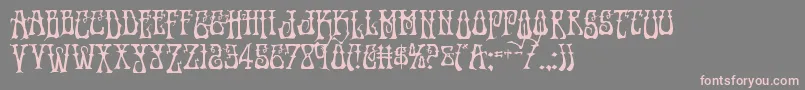 フォントInstantzendrop – 灰色の背景にピンクのフォント