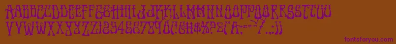 Instantzendrop Font – Purple Fonts on Brown Background