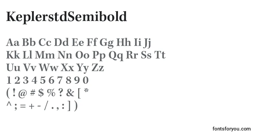 Шрифт KeplerstdSemibold – алфавит, цифры, специальные символы