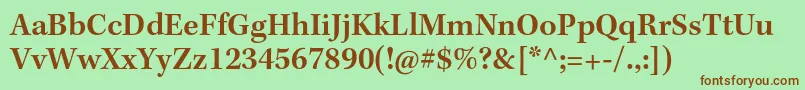 KeplerstdSemibold Font – Brown Fonts on Green Background