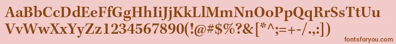 KeplerstdSemibold Font – Brown Fonts on Pink Background