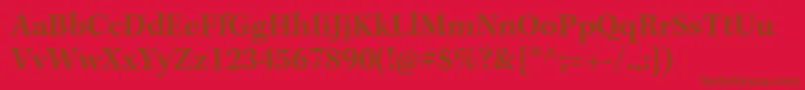 KeplerstdSemibold Font – Brown Fonts on Red Background