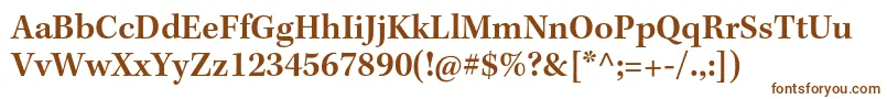 Шрифт KeplerstdSemibold – коричневые шрифты на белом фоне
