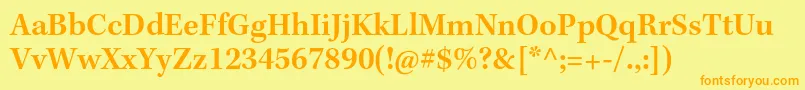 KeplerstdSemibold Font – Orange Fonts on Yellow Background