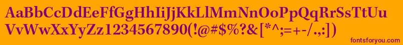 Шрифт KeplerstdSemibold – фиолетовые шрифты на оранжевом фоне