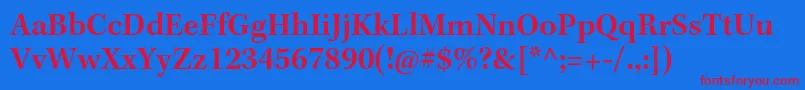 KeplerstdSemibold-fontti – punaiset fontit sinisellä taustalla
