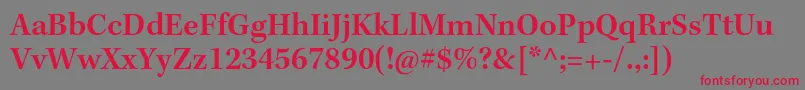KeplerstdSemibold Font – Red Fonts on Gray Background