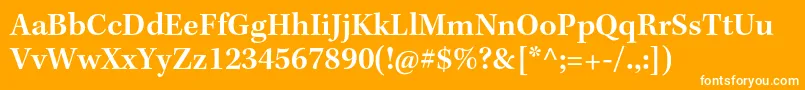 フォントKeplerstdSemibold – オレンジの背景に白い文字