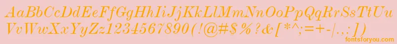 ModernmtExtendedItalic Font – Orange Fonts on Pink Background