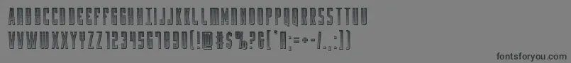 フォントYfileschrome – 黒い文字の灰色の背景