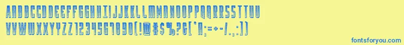 Yfileschrome Font – Blue Fonts on Yellow Background